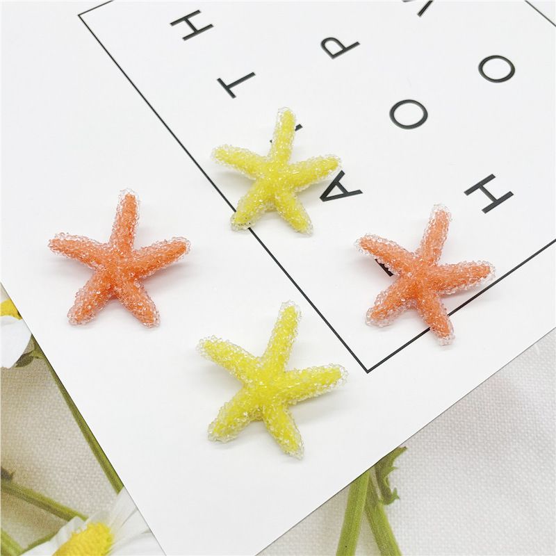 Korean Simple Fashion Candy Color Starfish Earrings