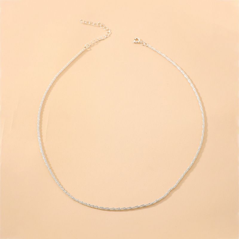 Simple Thin Sparkling Alloy Necklace