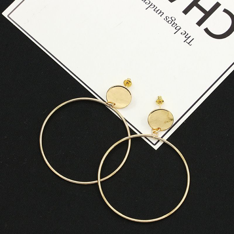 Korean Style Exaggerated Large Ring Earrings Wholesale