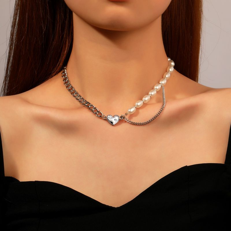Collier Coeur Simple En Perles De Corée