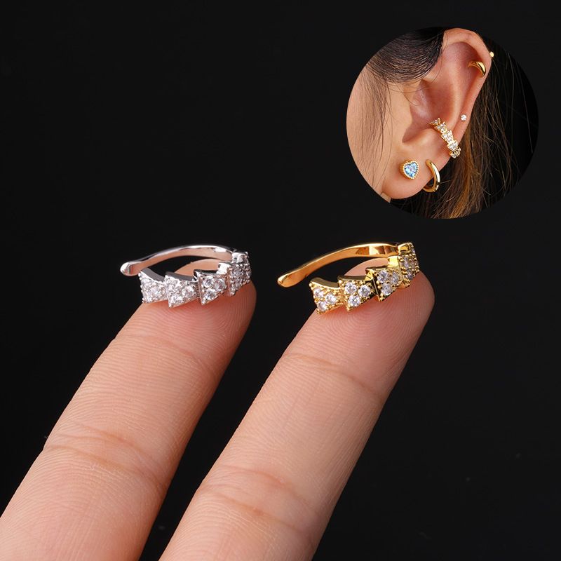 Mode Geometrische Form Metall Textur Einzelne Ohrringe