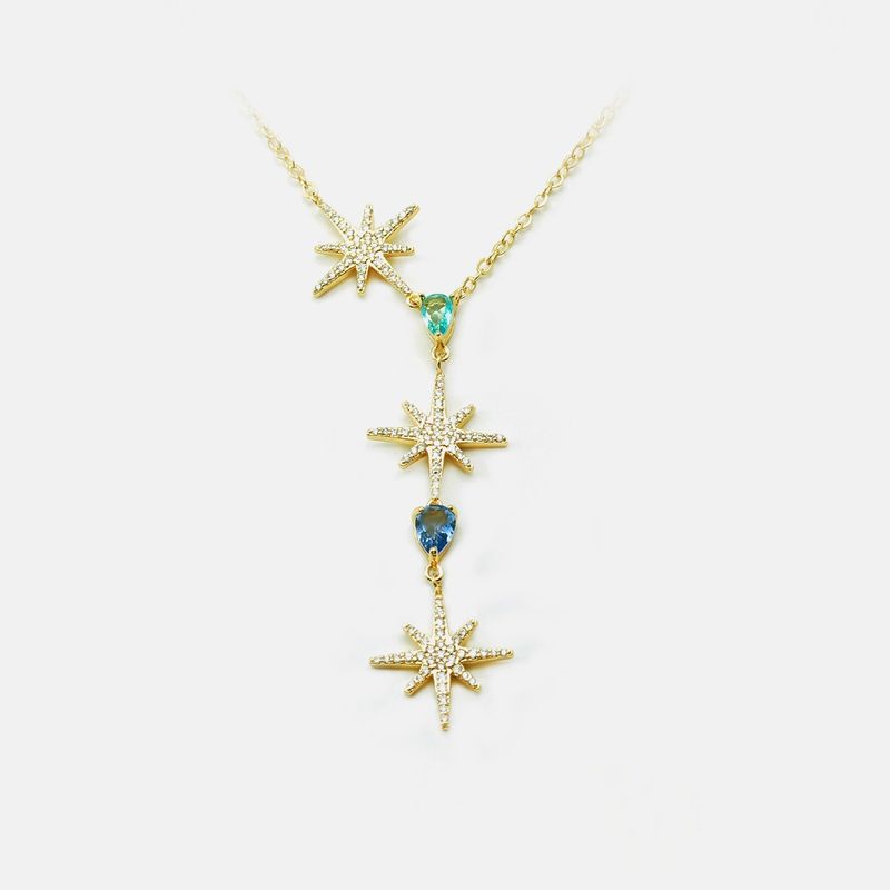 New Fashion Zircon Starfish Clavicle Necklace