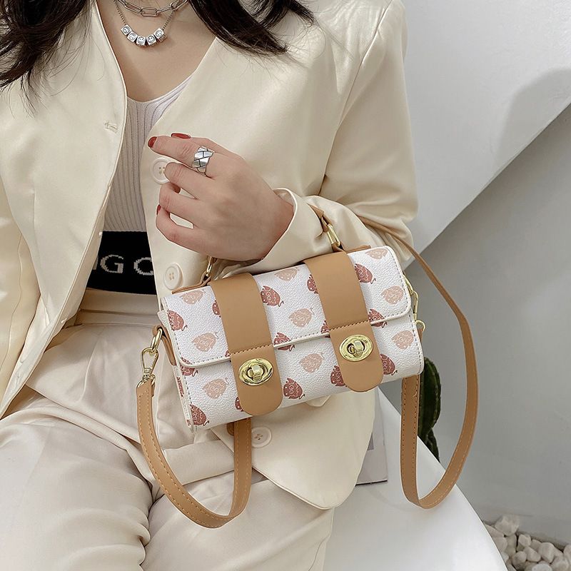 Fashion Printed Flip Lock Handbag Messenger Bag