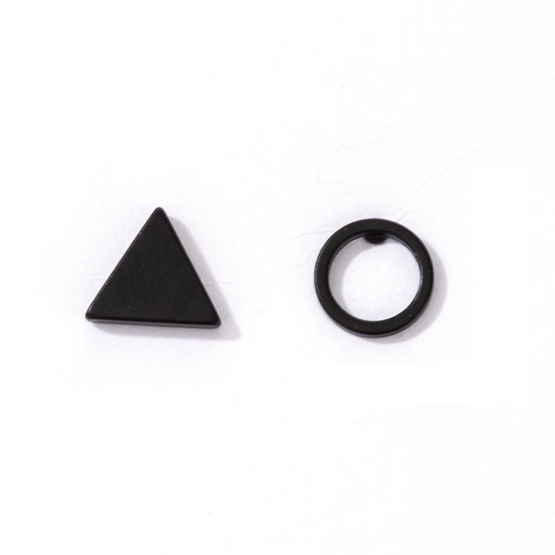Punk Black Geometric Earrings Wholesale