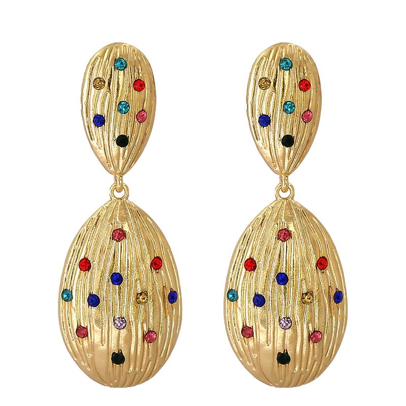 Retro Geometric Drop-shaped Alloy Earrings