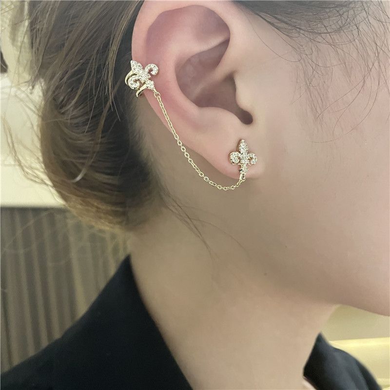 Korean Style Geometric Cross Earrings