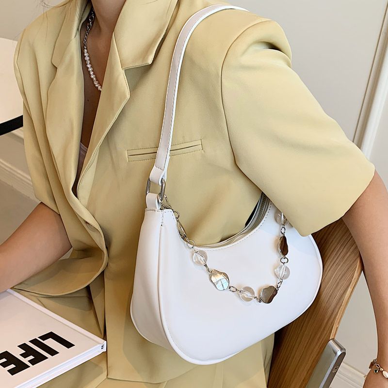 Fashion Chain Solid Color One-shoulder Armpit Bag