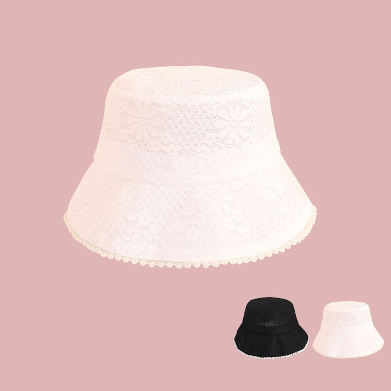 Korean Fashion Pearl Lace Fisherman Hat