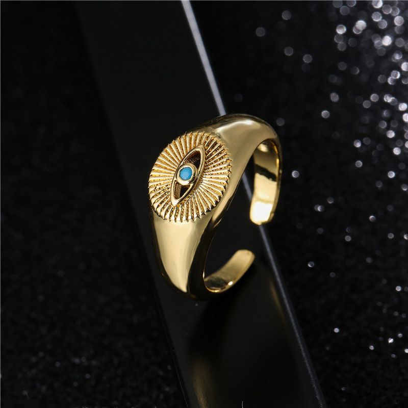 Fashion Eye Shape Copper Opening Ring
