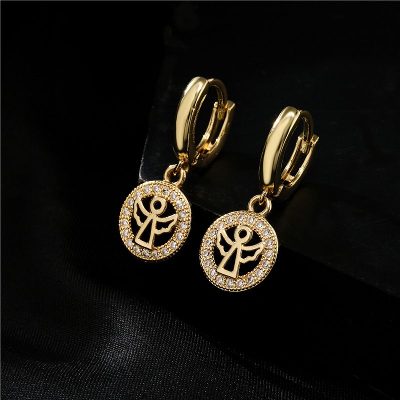 Fashion Angel Copper Micro Inlaid Earrings