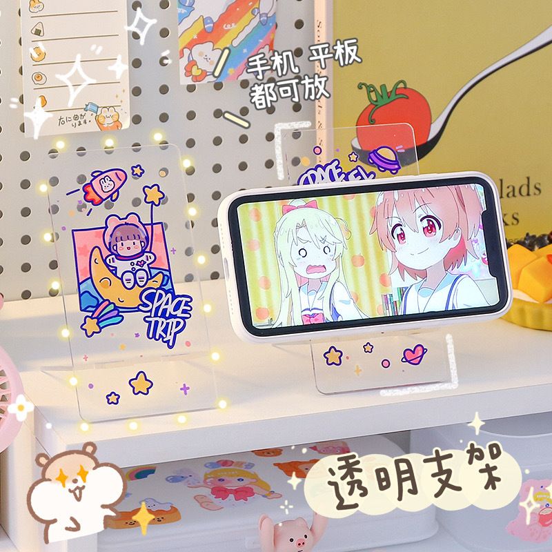 Cute Cartoon Transparent Mobile Phone Holder