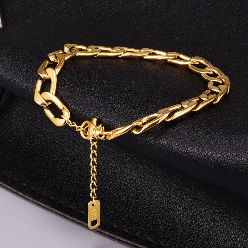 Fruit 304 Stainless Steel Titanium Steel 18K Gold Plated No Inlaid Bracelets In Bulk