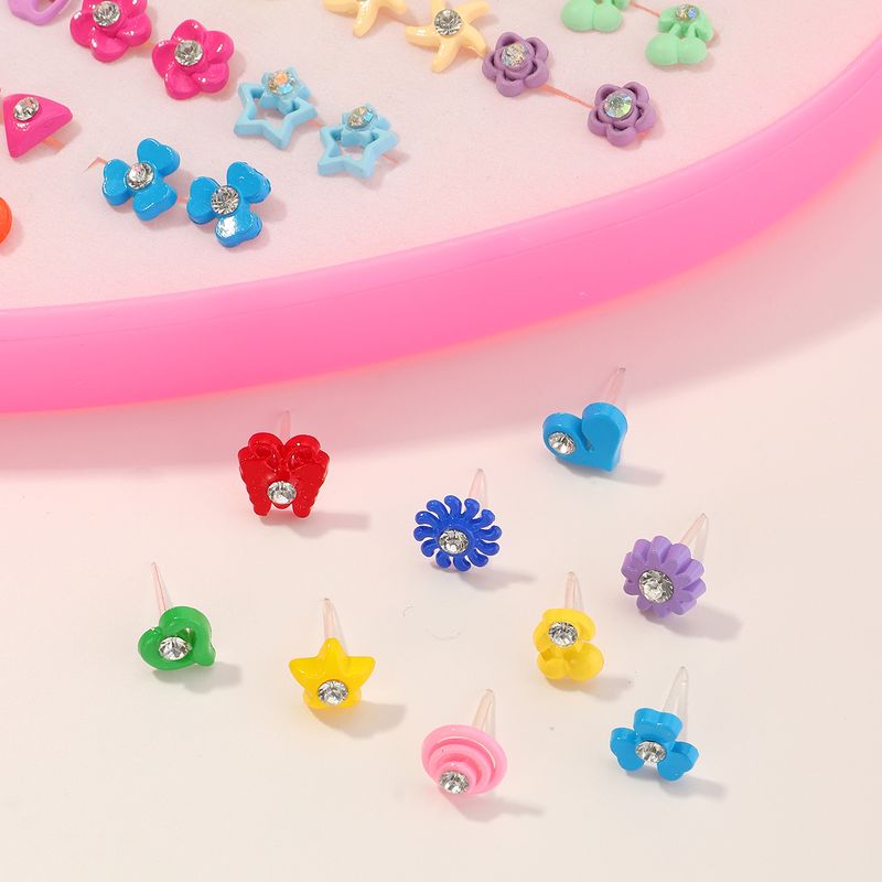 Fashion Color Small Rhinestones Earrings