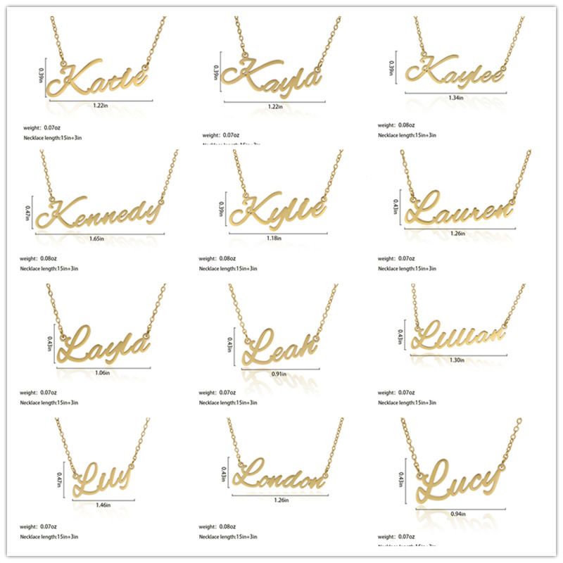 Fashion English Name Stainless Steel Necklace