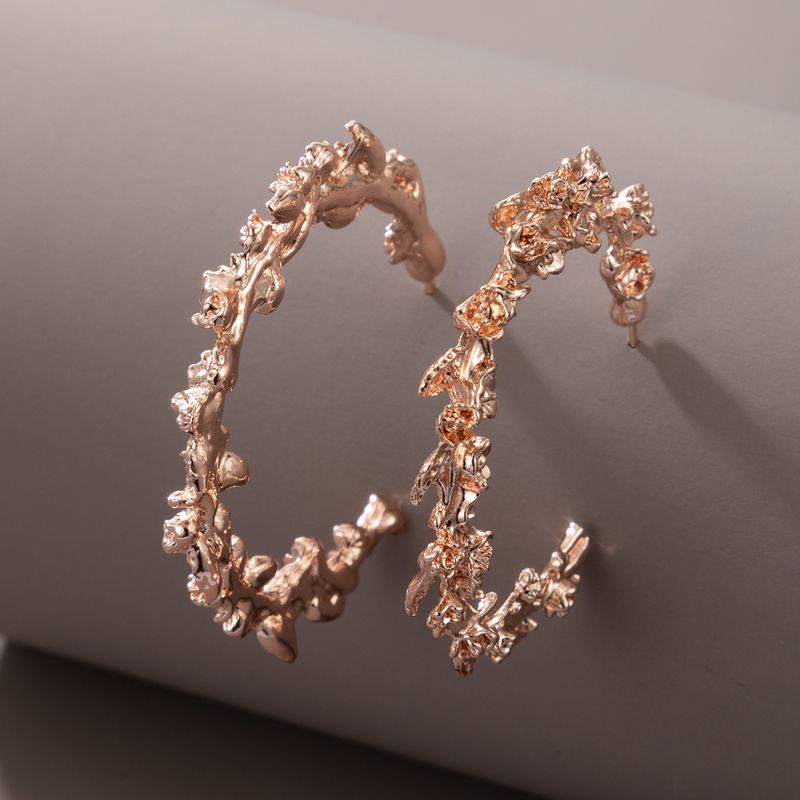 Nihaojewelry Bijoux Boucles D&#39;oreilles Géométriques En Or Rose En Forme De C En Gros