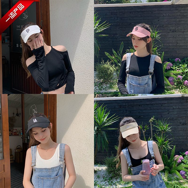 Casual Letter Embroidery Sunscreen Empty Top Baseball Cap