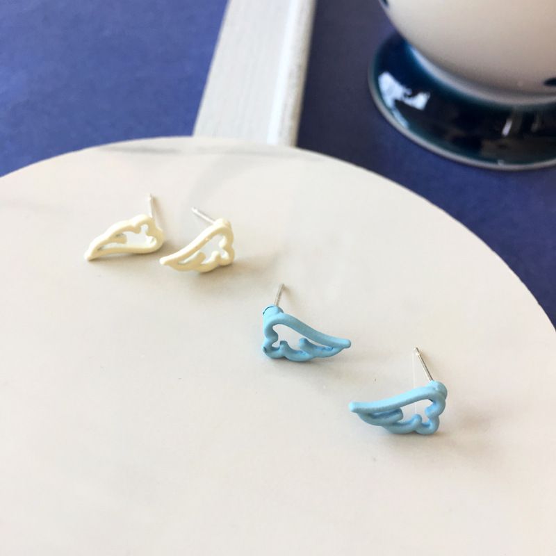 Cute Wing Hollow Paint Earrings