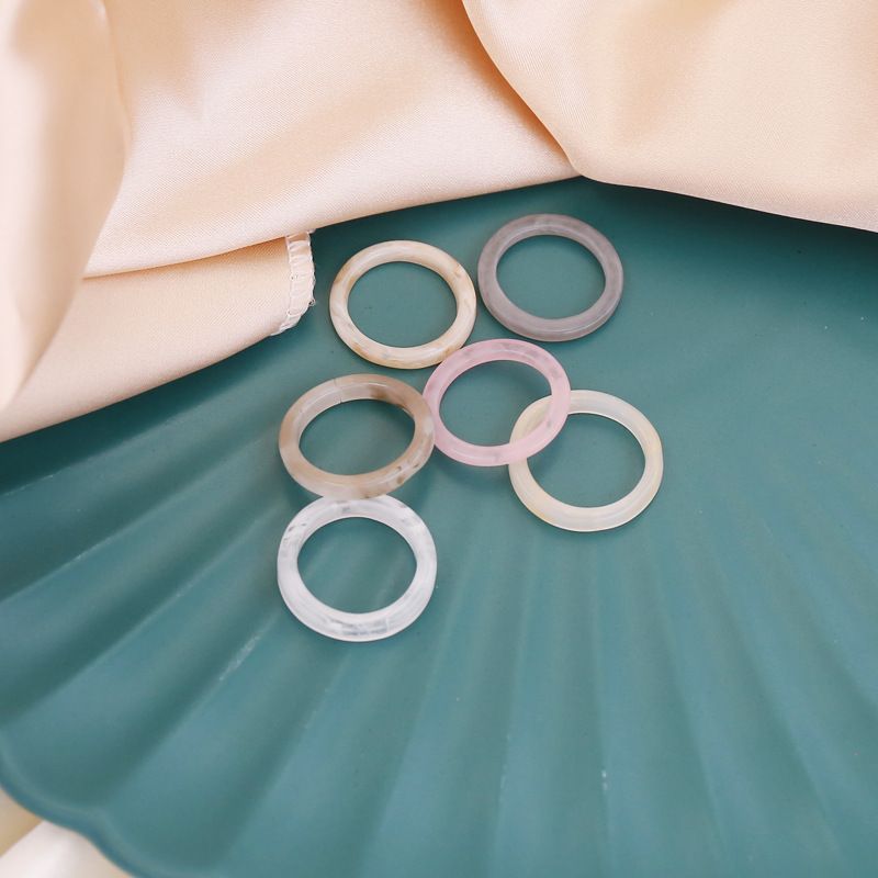 Korean Simple Multicolor Acrylic Ring