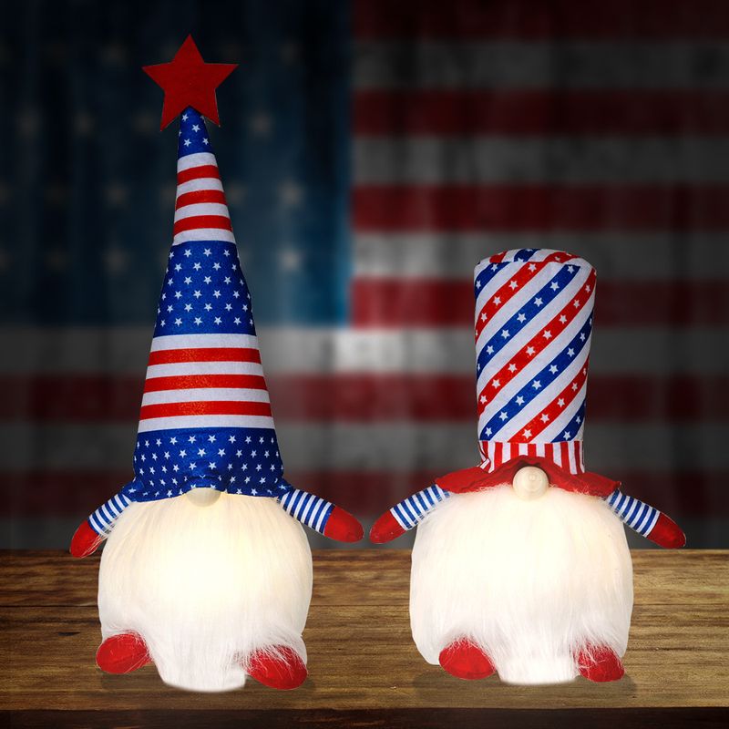 2021 Spot Goods American Independence Day National Day Luminous Faceless Doll Holiday Decoration Children's Gift Rudolf