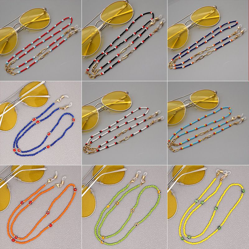 Wholesale Jewelry Fashion Glass Beads Hanging Neck Anti-skid Glasses Lanyard Nihaojewelry