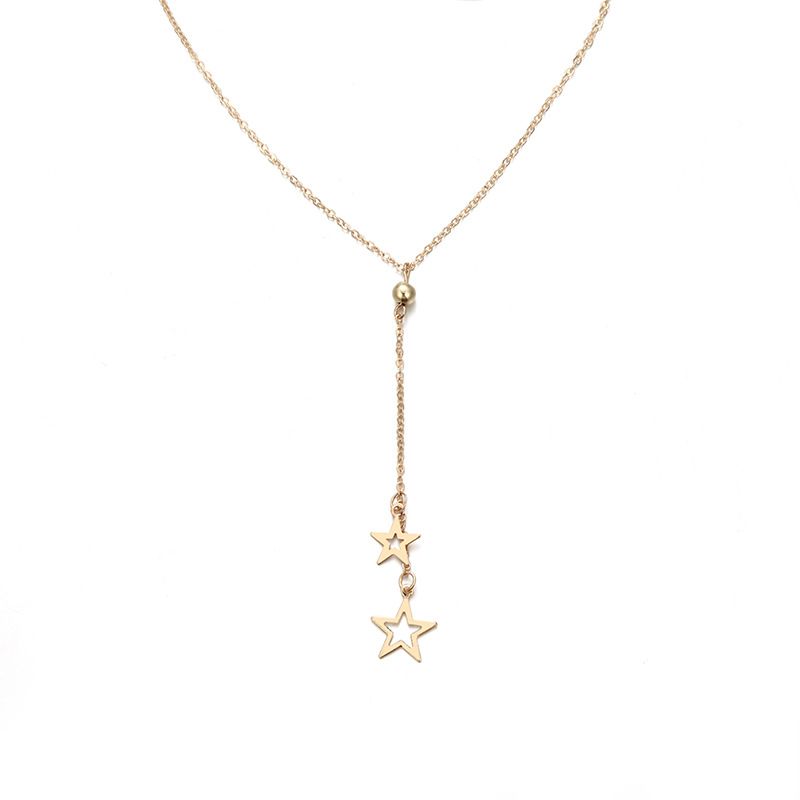 Großhandel Schmuck Mode Einfache Fünfzackige Stern Anhänger Halskette Nihaojewelry