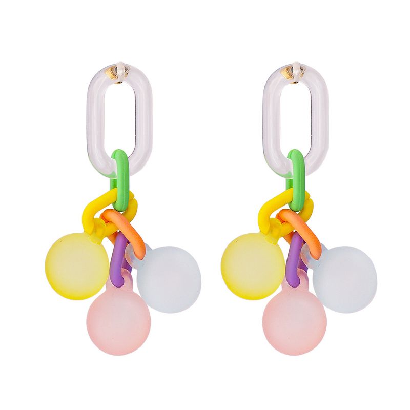 Nihaojewelry Colorful Bubble Long Round Ball Earrings Wholesale Jewelry