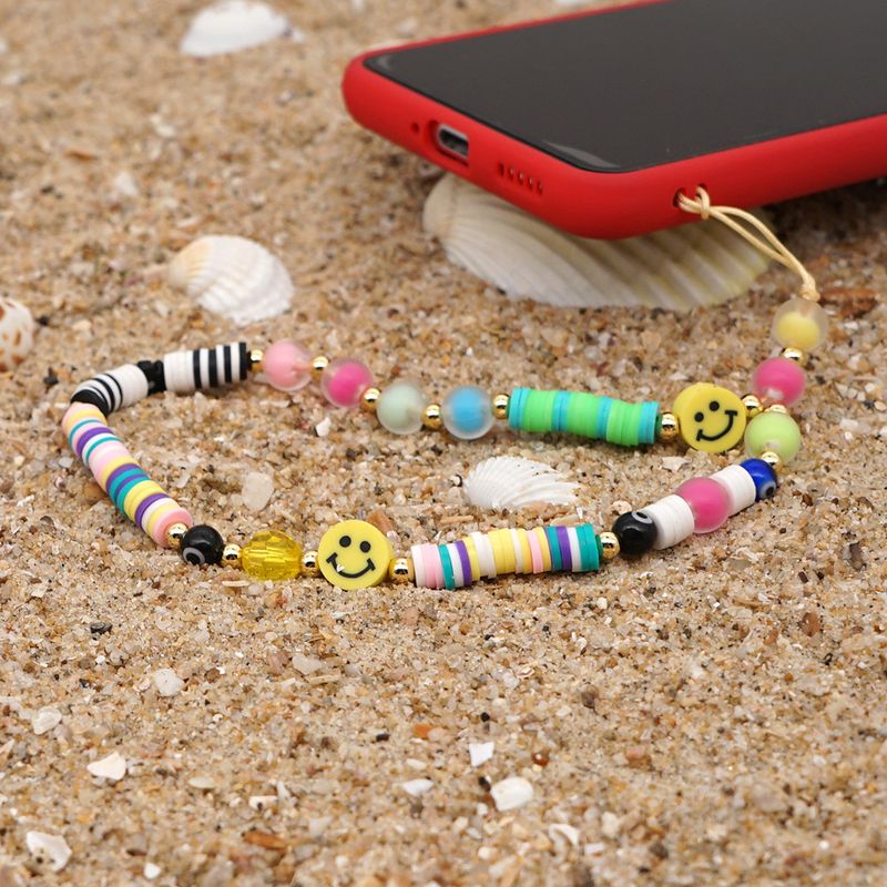 Fashion Bohemian Smiley Beads Anti-lost Mobile Phone Chain