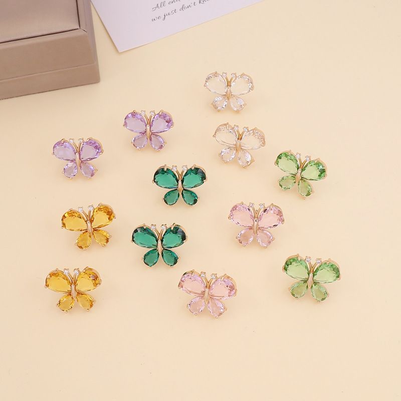 Korean Style Multicolor Butterfly Earrings