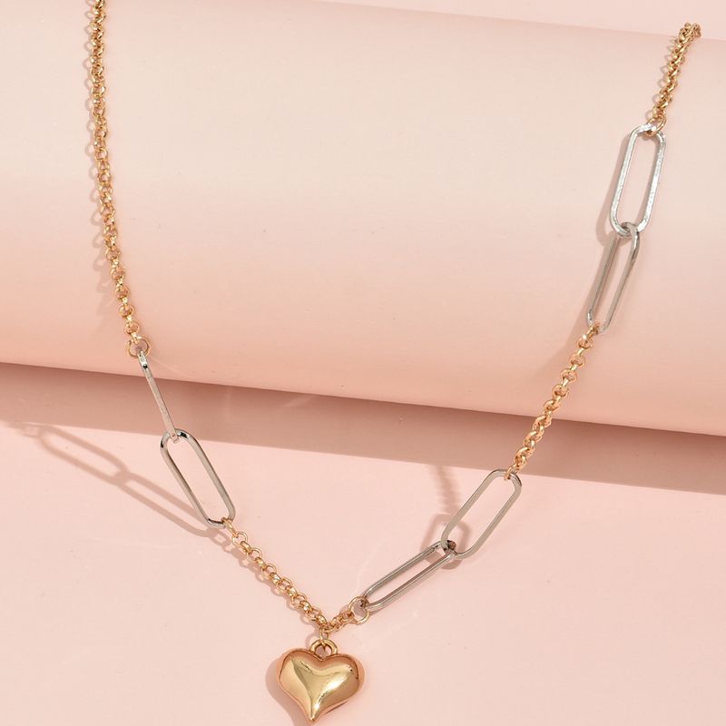 Retro Alloy Heart Shape Chain Necklace