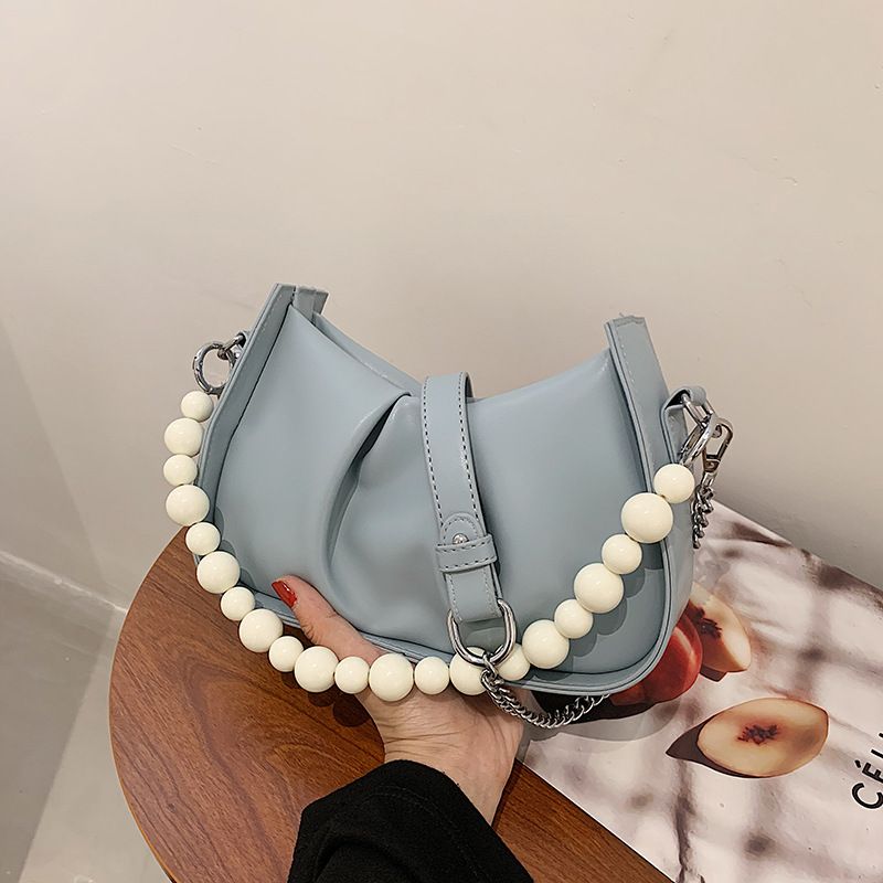 Wholesale Accessories Solid Color Pearl Chain Armpit Bag Nihaojewelry