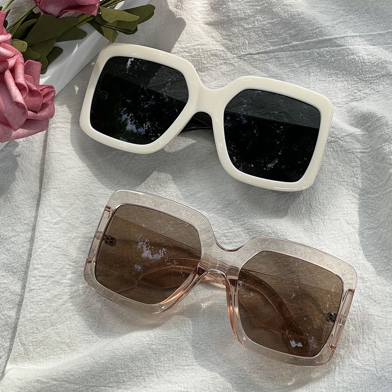 Fashion Square Large Frame Tortoiseshell Sunglasses