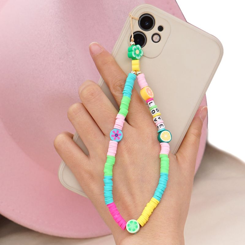 Fashion Beaded Short Anti-lost Mobile Phone Chain