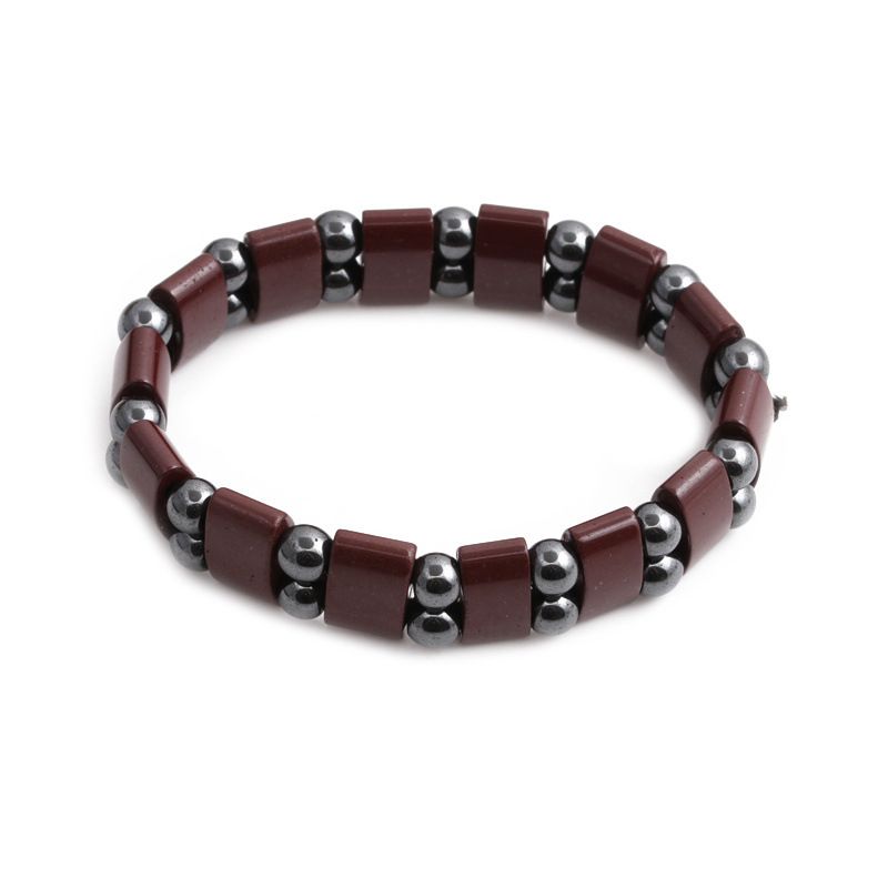 Fashion Black Gallstone Hemisphere Beaded Bracelet