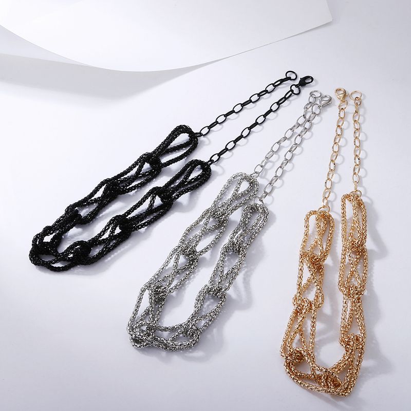 Retro Exaggerated Multi-layer Hollow Matte Necklace