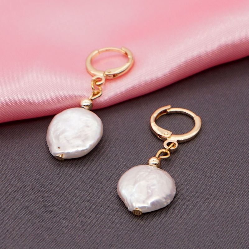 Ethnic Style Geometric Freshwater Special-shaped Pearl Earrings