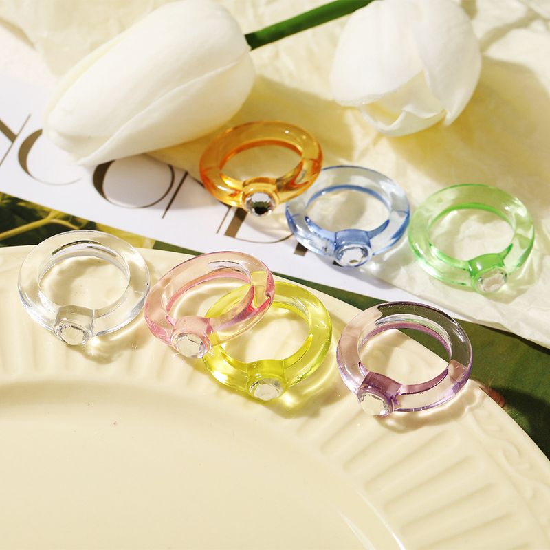 Fashion Creative Jelly Color Diamond Ring Wholesale