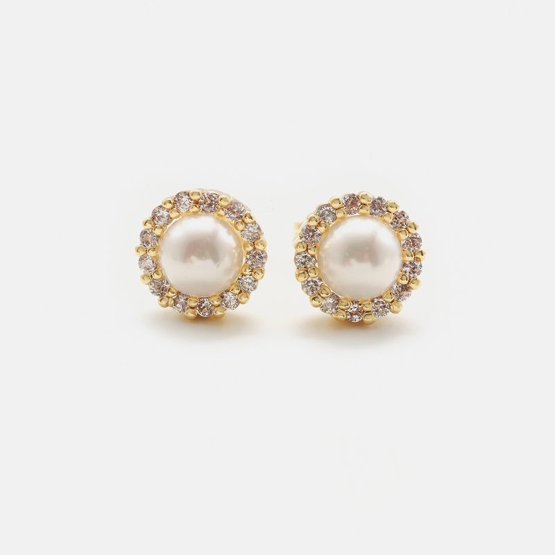 Retro Style Zircon Pearl Earrings Wholesale