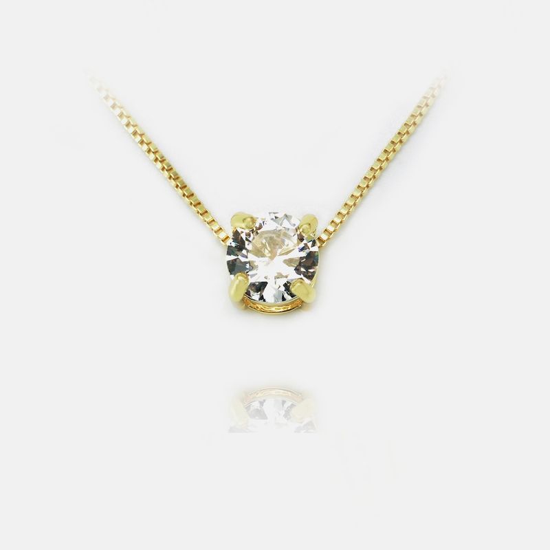 Fashion Zircon Pendant Gold-plated Necklace Wholesale