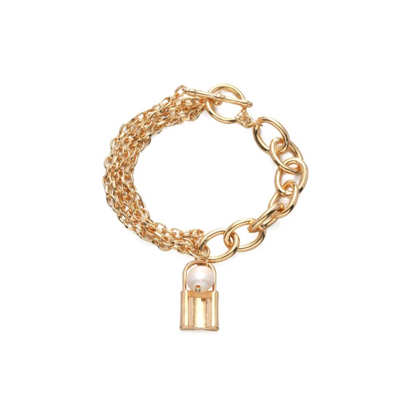 Vente En Gros Bijoux Perles Creuses Bracelets Pendentifs À Verrouillage Irrégulier Nihaojewelry
