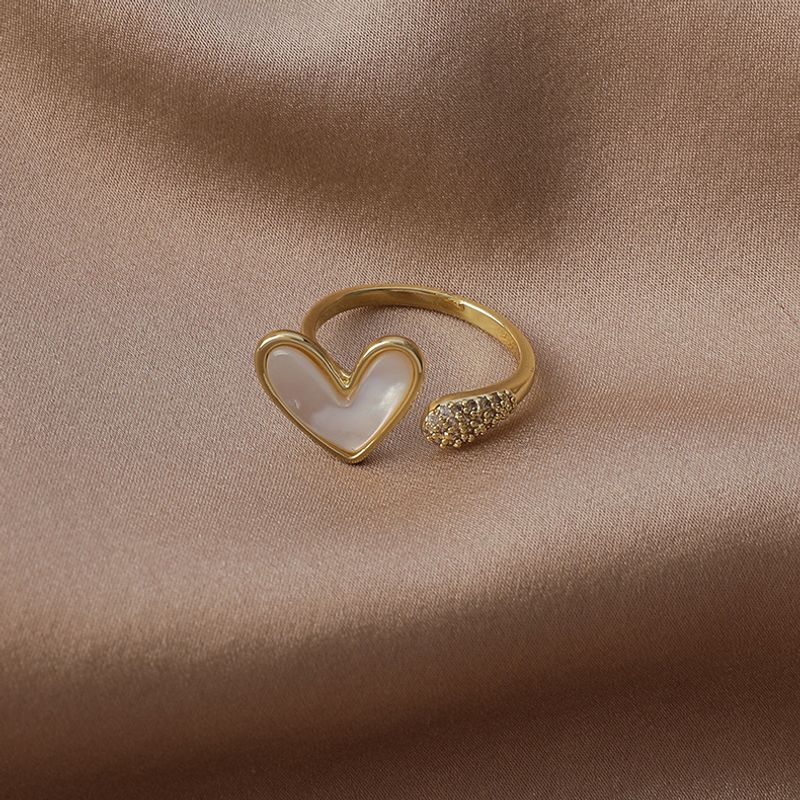 Diseño De Interés Especial Amor Fritillario Anillo De Dedo Índice Femenino Japonés Entrada Lux Anillo De Oro Francés Retro Con Apertura Ajustable