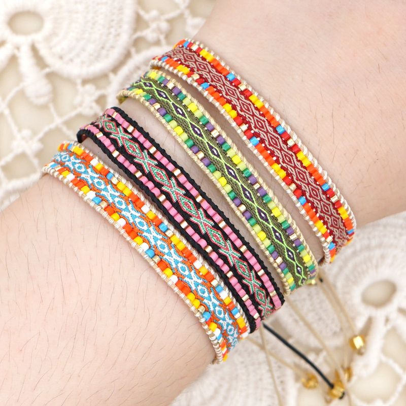 Großhandel Schmuck Ethnischen Stil Farbe Miyuki Perlen Gewebtes Armband Nihaojewelry
