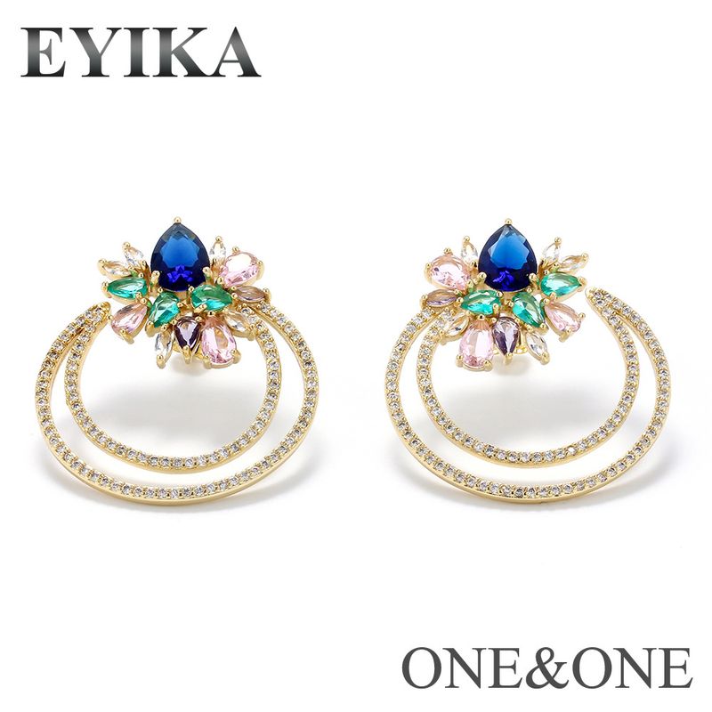 Nihaojewelry Wholesale Jewelry Simple Geometric C-shaped Pearl Copper Zircon Stud Earrings