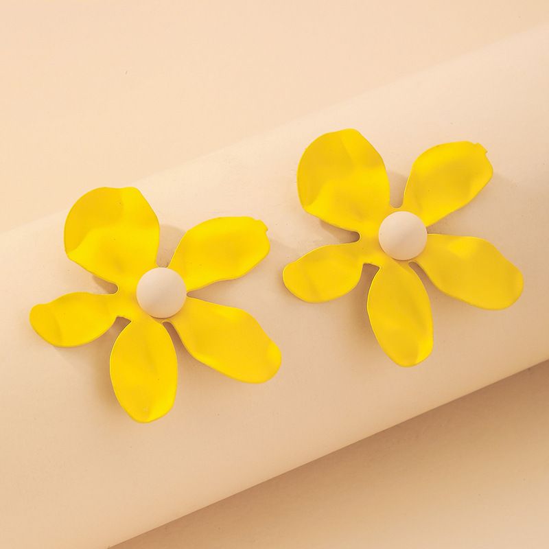 Nihaojewelry Simple Petal Flower Earrings Wholesale Jewelry