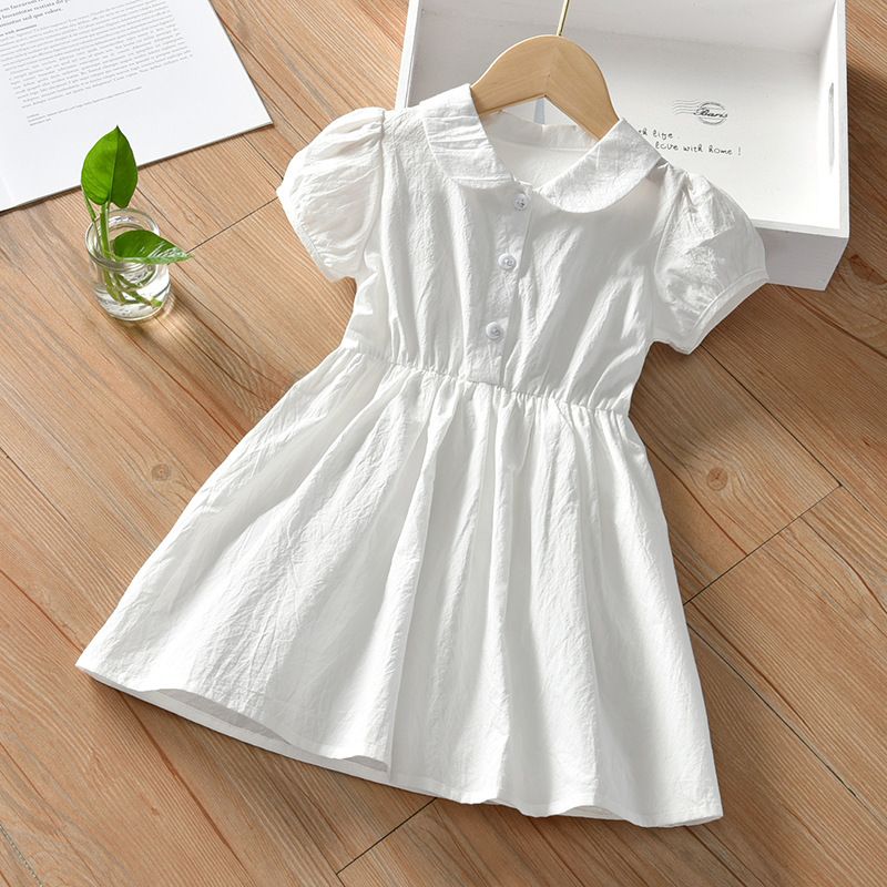 Wholesale Children's Solid Color White Skirt Nihaojewelry