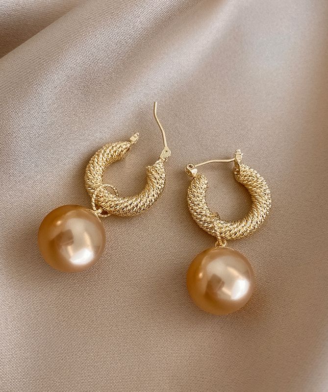 Nihaojewelry Wholesale Jewelry Simple Retro Pearl Pendent C-shaped Earrings