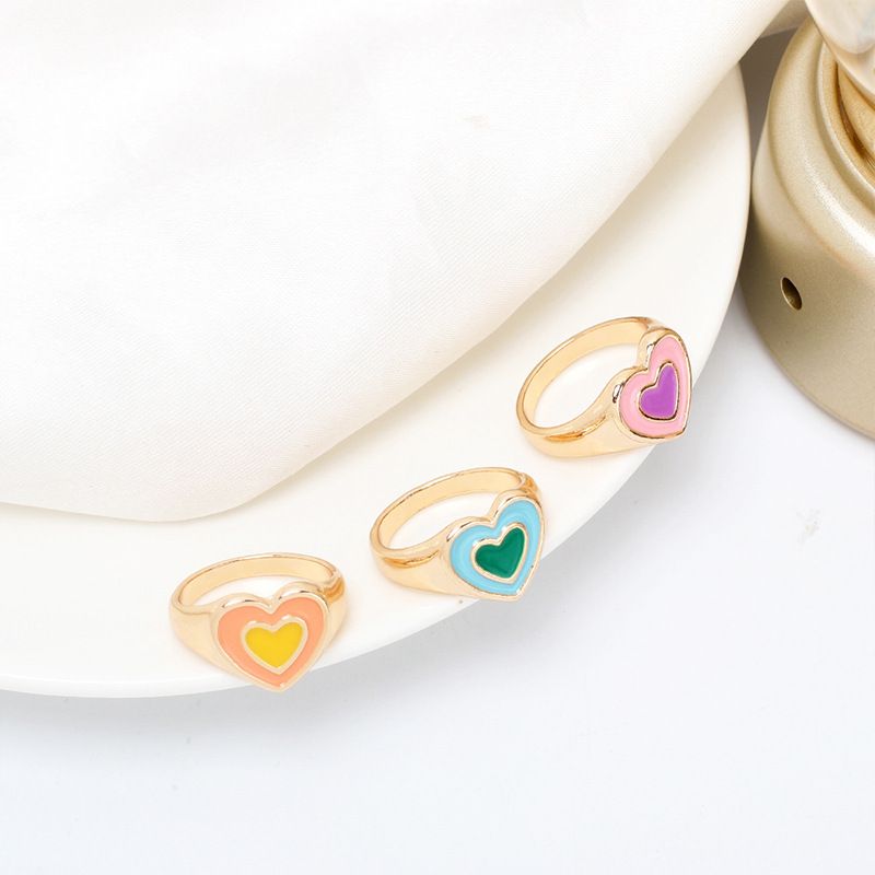 Wholesale Jewelry Geometric Heart Ring Nihaojewelry