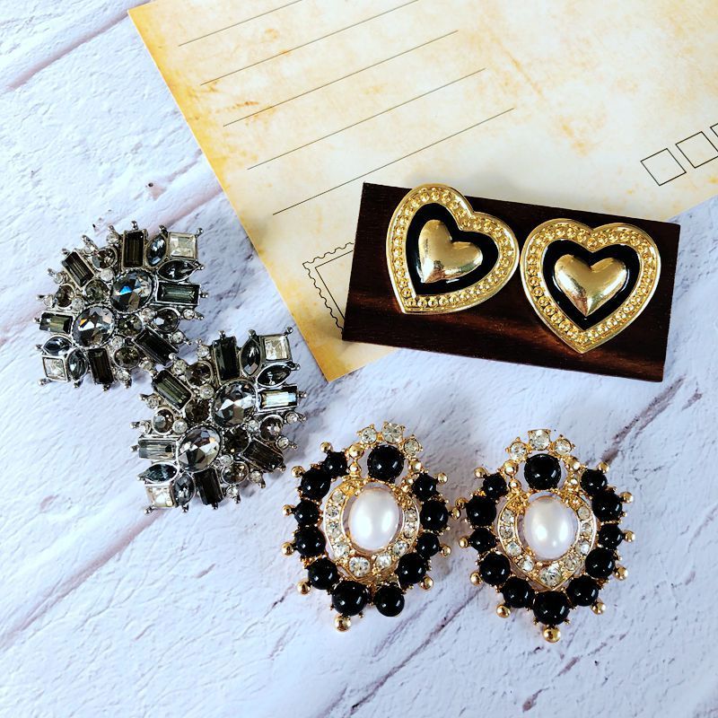 Wholesale Jewelry Gem Drip Glaze Beads Pearl Earrings Nihaojewelry
