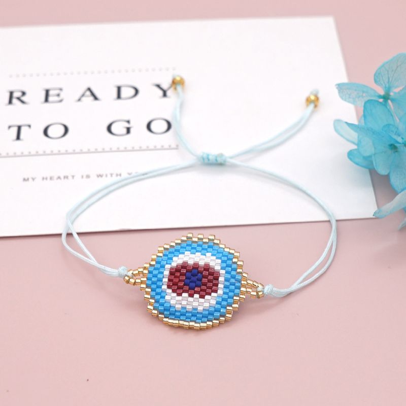 Nihaojewelry Accesorios Al Por Mayor Estilo Étnico Miyuki Cuentas Pulsera Tejida Ojos Azules