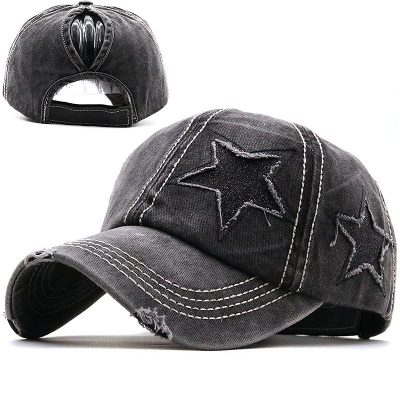 Wholesale Accessories Broken Hole Five-pointed Star Baseball Cap Nihaojewelry