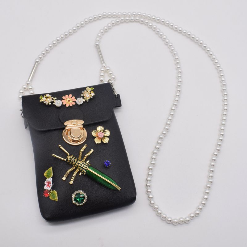 Wholesale Jewelry Casual With Rose Pattern Bag Diagonal Pearl Waist Chain Nihaojewelry